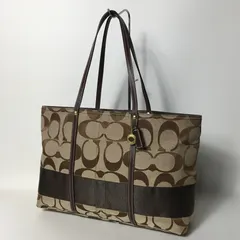2506-293｜美品｜コーチ シグネチャー トートバッグ ダークブラウン