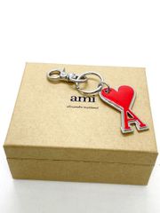 AMI PARIS アミアレクサンドルマテュッシ ハートロゴ キーホルダー レッド M383