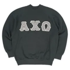 フルーツオブザルーム Fruit of the loom 90s 90年代 ロゴパッチ スウェット レタード ワッペン ギリシャ文字 MADE IN USA アメリカ製 ヴィンテージ 古着 トレーナー ブラック 黒 XL【中古】