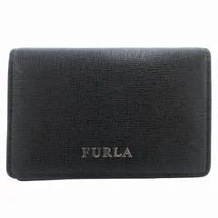 フルラ FURLA カードケース 名刺入れ ロゴ レザー 黒 ブラック /GV