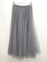◇ fifth フィフス シンプル 無地 ボリューム ロング チュール スカート グレー系 レディース P  【1406180032012】