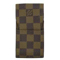 本物 ルイヴィトン LOUIS VUITTON LV エテュイ シガレット ダミエ エベヌ シガレットケース ポーチ ブラウン N63024 雑貨小物 中古 【フォロー割】