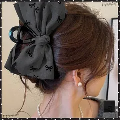 リボンヘアクリップ ビッグリボンバレッタ レディース 大きめ 大人上品クリップ オフィスカジュアル 髪飾り 韓国風 ヘアアクセサリー 結婚式 女子会 簡単まとめ髪 お呼ばれ食事会宴会 ヘアアレンジグッズ 誕生日 プレゼント