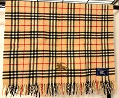 《クーポン配布中》【ノバチェック・刺繍入】バーバリー 大判ストール ブランケット 膝掛け【BURBERRY】