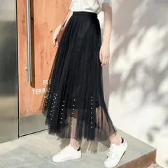 チュールロングスカート