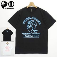 【カラー・サイズ選択可】ネスタブランド メンズ ネオンプリント 半袖コットンTシャツ 222NB1007 新品 【NESTA BRAND正規販売店】
