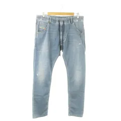 ディーゼル DIESEL KROOLEY Denim sweat pants イージーパンツ スウェットデニム テーパード ダメージ加工 30 青 ブルー /AO21 ■GY18のサムネイル