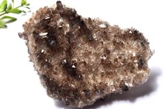 【１点物】浄化や魔除けに スモーキークォーツ　75x109x51mm　クラスター 原石 パワーストーン 天然石 _CG6390【宅急便】