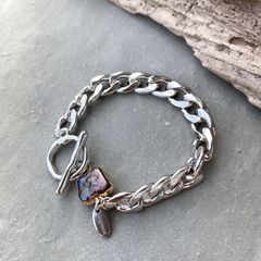 淡水パールブレスレット silver