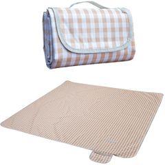 【特価商品】厚手 折りたたみ 2～4人用 チェック柄 大判 簡単収納 ギンガムチェック 防水ブランケット 140x150cm 水洗い マット 運動会 ピクニックシート 遠足 ビーチ お花見 レジャーシート 防災 キャンプ アウトドア
