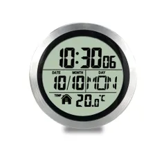 【セール】fangzi キッチンクロックパンチなし吸盤時計ホーム時計防水浴室洗面所時計キッチン時計液晶デジタル表示時計検出器