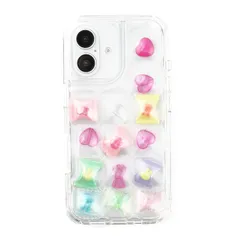 【可愛いをとじこめよう！】竹下工房 ぽこぽこ スマホケース《SNSで話題》シャカシャカスマホケース【竹下工房あんしんサービス付帯】かわいい おしゃれ おはじき シール デコる (iPhone16) [iPhone16]