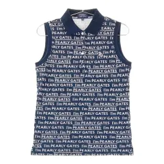 サイズ：0 PEARLY GATES パーリーゲイツ  ノースリーブポロシャツ 総柄 ネイビー系 [240101453845] ゴルフウェア レディース ストスト