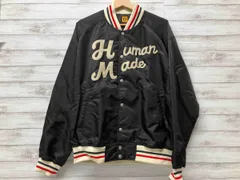 HUMAN MADE スタジアムジャケット 黒 HUMAN MADE ヒューマンメイド 25SS SATIN STADIUM JACKET サテン