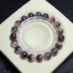 天然水晶★【スーパーセブン】★ブレスレット 天然石 9.9-10.4mm ZB6998