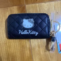 【新品未使用】ハローキティ　キルト　キーケース　ブラック　サンリオ　アベイル　ヒョウ