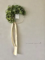 to early summer ブルーブッシュとアジサイのリース　22〜59cm