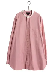 【お得なクーポン配布中!】 ブルックスブラザーズ バンドカラー ストライプ 長袖 シャツ メンズ XL マチ付き ヴィンテージ モデル コットン 大きいサイズ マルチカラー