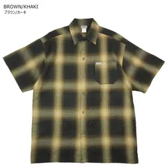 CALTOP キャルトップ カルトップ メンズ 半袖シャツ 2000 OMBRE SHORT SLEEVE SHIRTS オンブレ ショートスリーブシャツ ブラウン カーキ