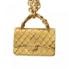シャネル ネックレス レディース ココマーク マトラッセモチーフ アクセサリー バッグ ココ ゴールド CHANEL GP    95P ブラック 黒 約40.7g 1995年【中古品】