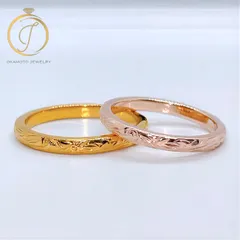 purumeria straight ring.(ハワイアンジュエリー)(アレルギー対策)(つけっぱなし)(サージカル・ステンレス・スチール)(お手入れ不要)