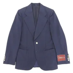 GUCCI グッチ 1B テーラードジャケット 44 GGロゴ金具