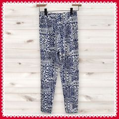 F0146 ヴィンテージ Vintage カジュアル パンツ ズボン (L) 総柄 ホワイト