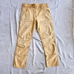 Carhartt ダブルニー 32×32 USA製 Carhartt Firm Duck Double-Front Work Dungaree 黒 30×32