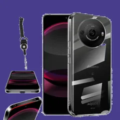 【特価商品】FOR AQUOS R8 Pro SH-51D 用の ケース カバー クリア アクオス R8 Pro SH51D ソフトTPU 透明 AQUOS R8 pro 保護カバー 耐衝撃 画面レンズ保護 薄型 軽量 スマホケース ストラップホール付属 ネッ