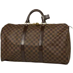 ルイ・ヴィトン Louis Vuitton キーポル 50 ハンドバッグ 旅行 出張 ビジネス ボストンバッグ ダミエ ブラウン N41427 レディース 【中古】のサムネイル