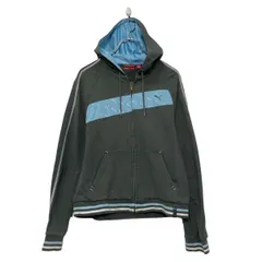 PUMA プリント スウェット パーカー プーマ キッズ L グレー ラグラン プルオーバー 古着卸 アメリカ仕入 a606-5640