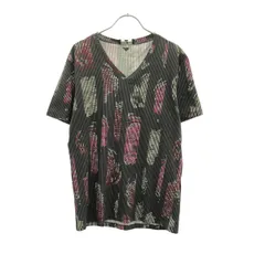 EMPORIO ARMANI エンポリオアルマーニ VネックストライプTシャツ 3Y1T66 1JQ4Z ブラック M