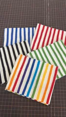 716 ★USAコットン★ロバートカフマン　Robert Kaufman ストライプシーチング　クウォーター(45cm×53cm~57cm)　カットクロス　5枚セット