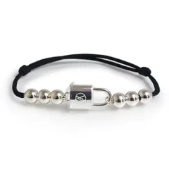 ルイ ヴィトン ブレスレット シルバー ロックイット ビーズ ポリエステル SV925 ノワール ブラック 黒 スターリングシルバー金具 Q05729 箱付 LOUIS VUITTON（新品・未使用品）