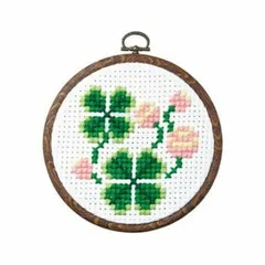 オリムパス ししゅうキット　フープ　クローバー 7358