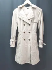 ◇ BE RADIANCE カジュアル シンプル 春 スプリング 秋 長袖 トレンチコート サイズF ベージュ レディース E  【1307260059281】