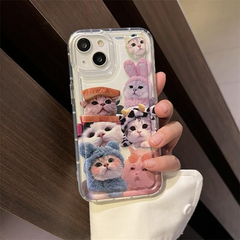 猫 ネコ ねこ コスプレ猫ちゃん大集合 可愛い クリアケース スマホケース アイフォンケースiPhoneX/XS iPhoneXR iPhone11 iPhone12 iPhone1