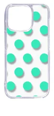 【新品未使用】iPhone15 Pro アイフォン15プロ クリア ハードケース ドット柄 水玉 (ミントグリーン) スマホケース カバー cl-ip15pro-dotsmall-04