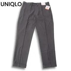 新品 未使用★ UNIQLO ユニクロ 秋冬 ヒートテック ストレッチ スリムフィット ノータック パンツ Sz.91 メンズ 灰 大きい