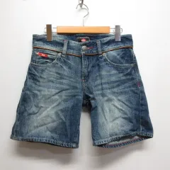 リークーパー Lee Cooper デニム ショート パンツ M インディゴ ジッパーフライ