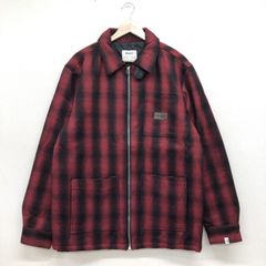 新品 ALTAMONT DARK DAYS JACKET オルタモント シャドーチェック柄 裏地キルティング ジャケット ジップアップ サイズ：XL レッド×ブラック【3130002308】