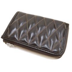 Toys McCoy Leather Quilted Short Wallet TMA2420 Horsehide Diamond Stitch Men's Wallet 050 Brown Hiroshi Okamoto