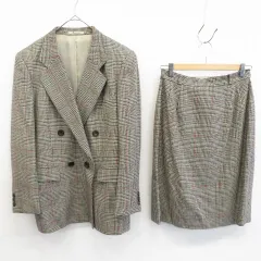 アクアスキュータム Aquascutum ヴィンテージ セットアップ 3点セット ダブル ジャケット スカート パンツ x864944i