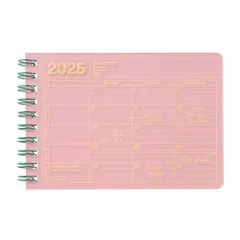 新品 手帳 2025 スケジュール帳 2025年1月始まりマンスリー ノートブックカレンダー・ＳＳ ピンク25WDR-NB14-PK