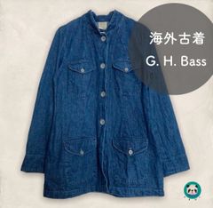 輸入古着　G. H. Bass デニムジャケット ノーカラー　Gジャン