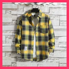 ★スタッフおすすめ★ 長袖シャツ メンズ チェック柄 カジュアルシャツ 秋服 春服 長袖 トップス アウター ビジネス おしゃれ ボタンダウン 前開き 父の日 送料無料