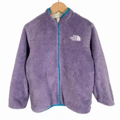ザノースフェイス THE NORTH FACE 2WAY リバーシブル フリース 中綿ジャケット 長袖 ロゴ刺繍 パープル ベージュ 130