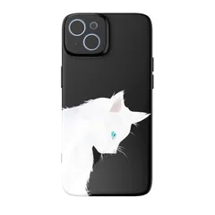 THE DREAMY LIFT iphone ケース アニメ 漫画 猫 かわいい かっこいい 綺麗 萌え 人気 グッズ スマホケース (白猫, iphone 16) 1