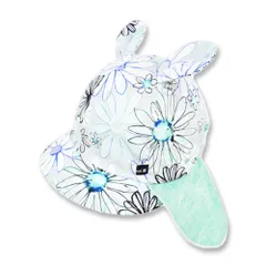 ☆ うさ耳グリーン ☆ SSサイズ ☆ バオバブ コネクトエム 帽子 ベビー 赤ちゃん あごゴム UVカット 紫外線対策 紫外線カット 国産 子供 こども 子ども かわいい 春 夏 可愛い 日本製 connectM