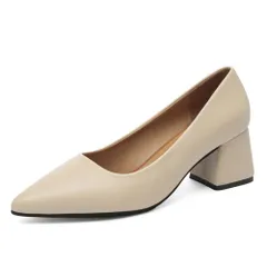 ☆ ベージュ ☆ 38(24cm) ☆ パンプス 就活 通勤 パンプス レディース フォーマル フォーマルシューズ 太ヒール ふとヒール チャンキーヒール ヒール 疲れにくい 痛くなりにくい 歩きやすい 走れる 脱げない 冠婚葬祭 オフィス 通勤 通学 女性